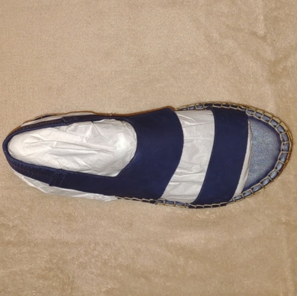 👣Cole Haan Marine Blue Nubuck Cloudfeel Espadrilles - Picture 10 of 15